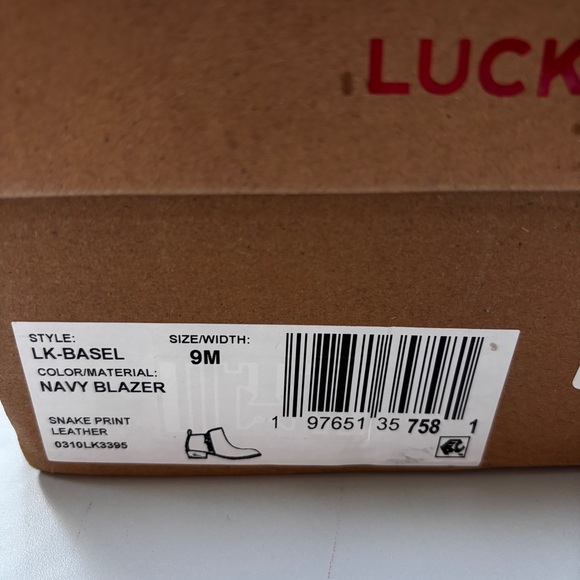 Lucky Brand Basel Boot Navy Blazer Navy Blue Snake Print Leather Size 9 Booties - Picture 8 of 10